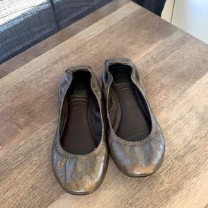 Tory Burch ballet flats.  Bronze/brown color